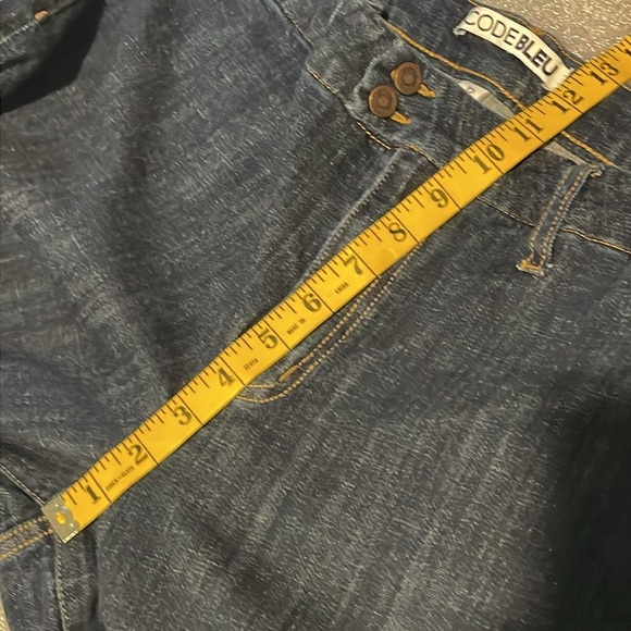 Code Bleu Wide Leg Flat Front High Waist Welt Pocket Trouser Jeans Size 12 - Picture 10 of 11